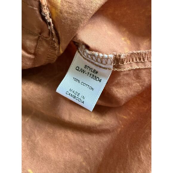 Zenana 100% Cotton Button Up Shacket Brown Utility Pockets Women’s Small - Picture 6 of 7